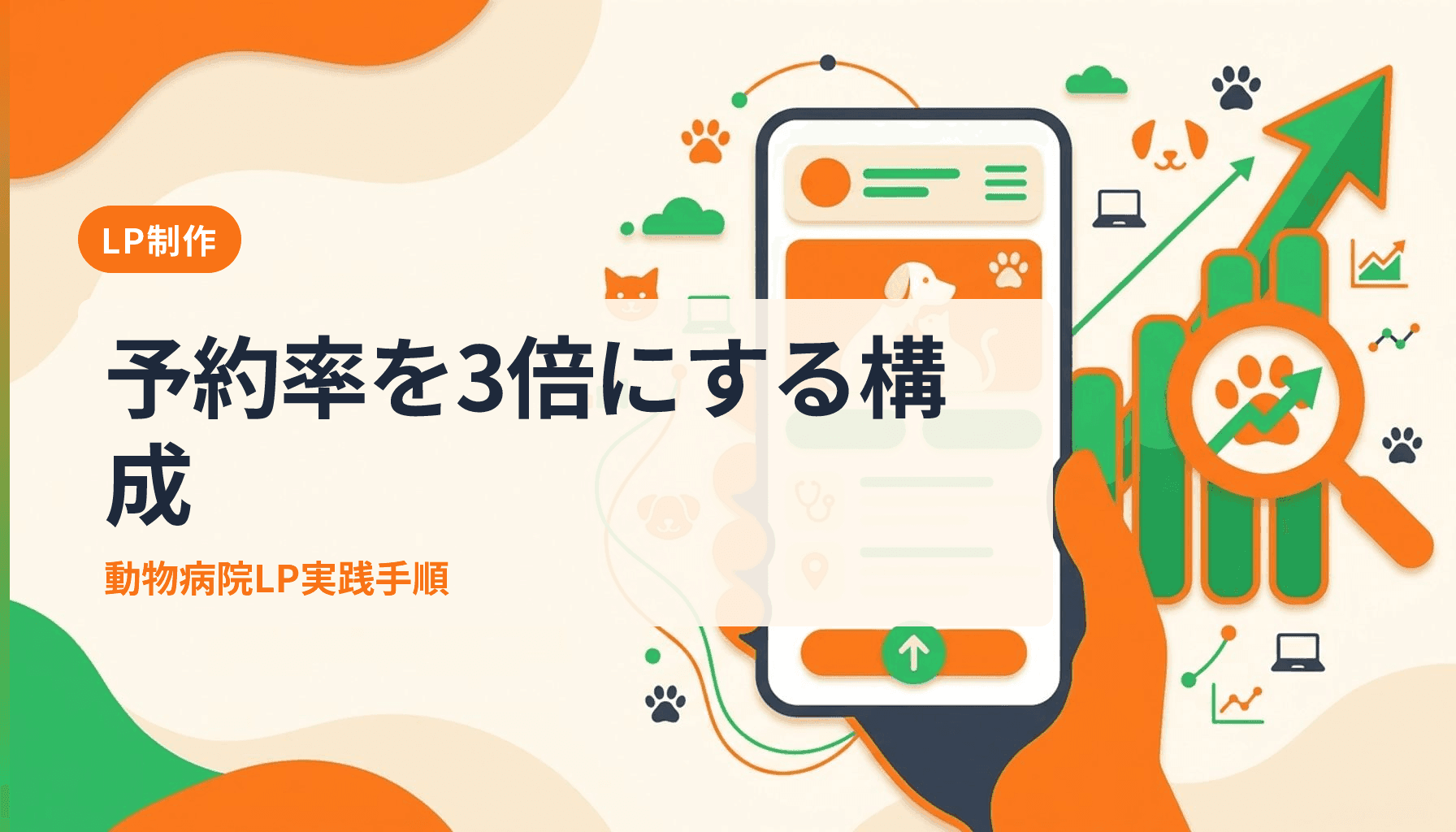 動物病院のランディングページ制作でコンバージョン率を3倍にする構成と実践手順のアイキャッチ画像